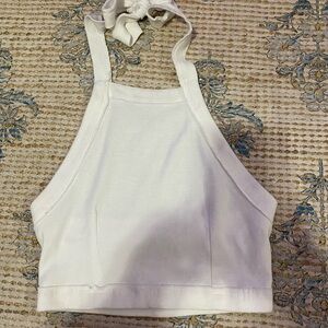 BDG White Halter Crop Top